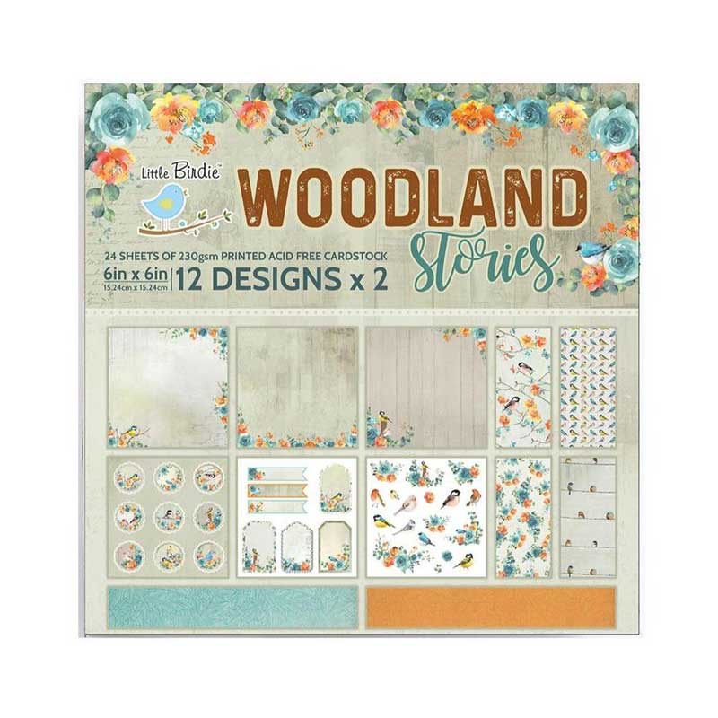 Little Birdie 6" x 6" Paper Pad Woodland Stories [CR79766]