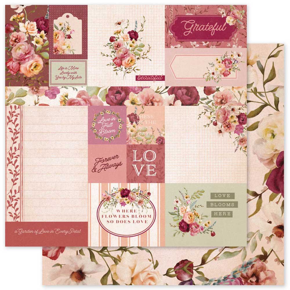 Paper Rose 12" x 12" Paper Pad - Vintage Rose Basics [33621] - Image 2