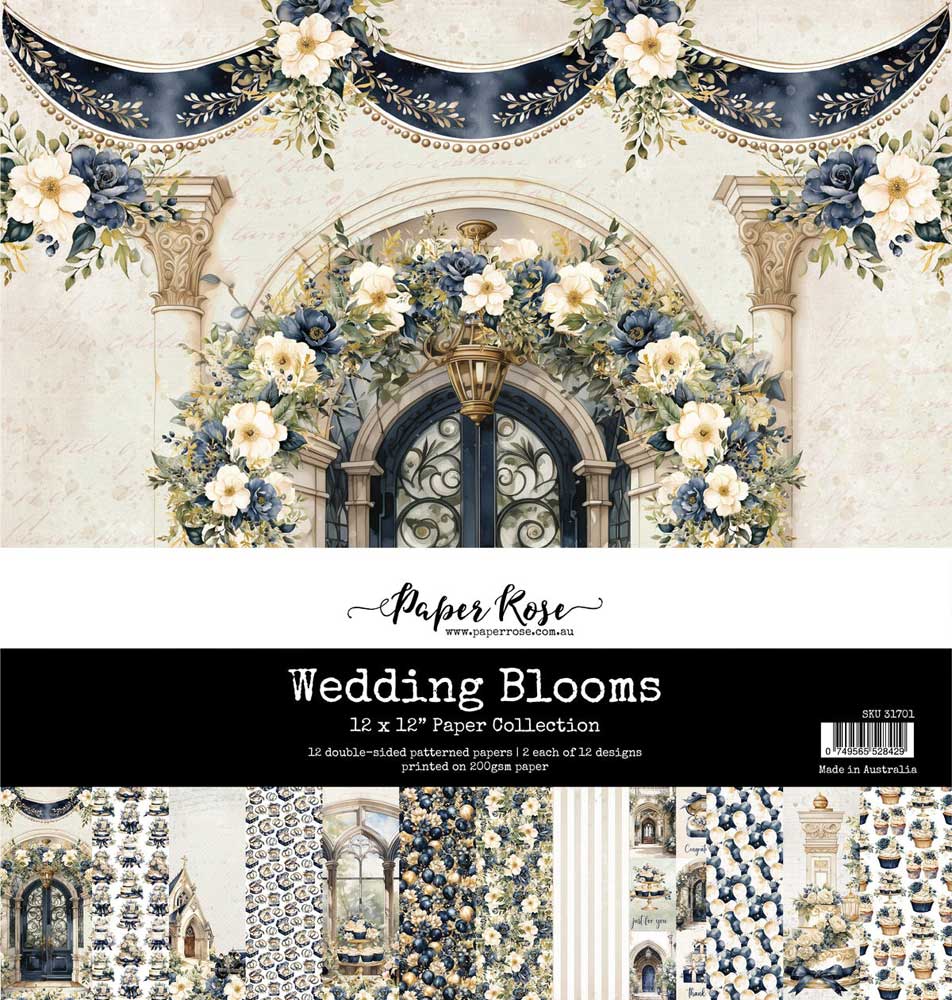 Paper Rose 12" x 12" Paper Pad - Wedding Blooms [31701]