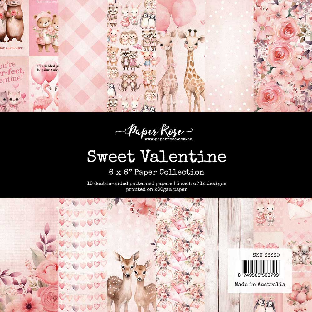 Paper Rose 6" x 6" Paper Pad - Sweet Valentine [33339]