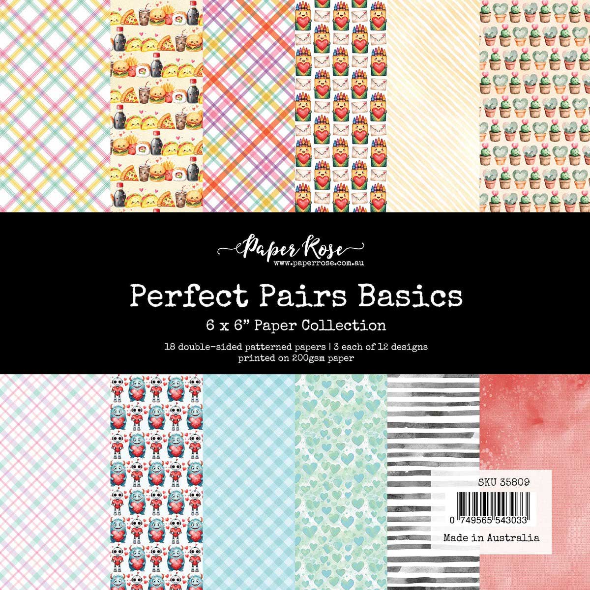 Paper Rose Perfect Pairs Collection - 6" x 6" Paper Collection - Basics [35809]