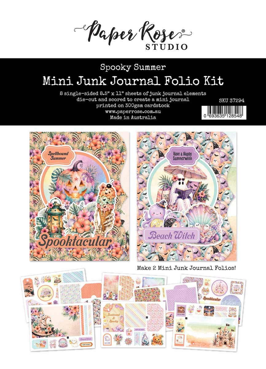 Paper Rose Spooky Summer Collection - Mini Junk Journal Folio Kit