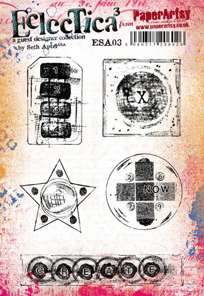 RESTOCKED: PaperArtsy Mini Stamps: Full Set #4