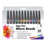 Pentel Arts Sign Pen Micro Brush Pens