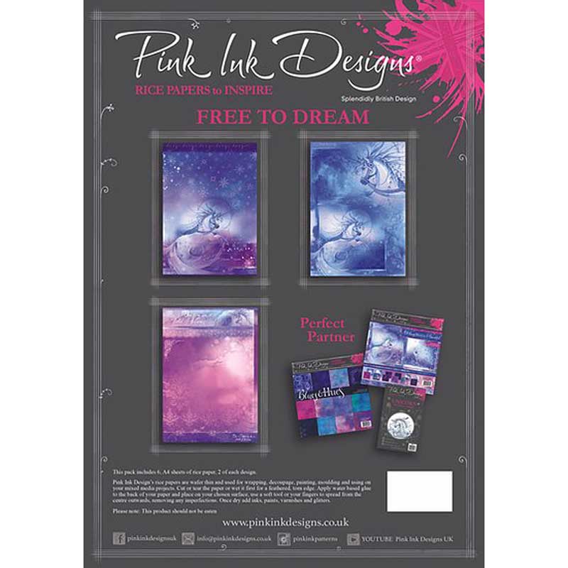 Pink Ink Designs A4 Rice Paper Pack - Free To Dream [PIRIC03] - Image 2