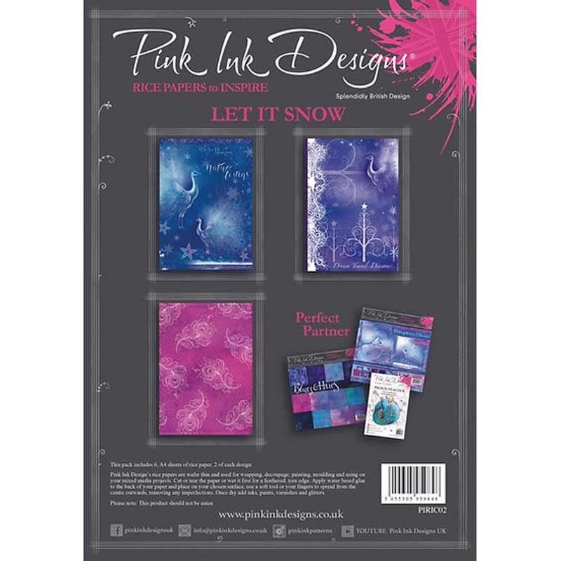 Pink Ink Designs A4 Rice Paper Pack - Let It Snow [PIRIC02] - Image 2
