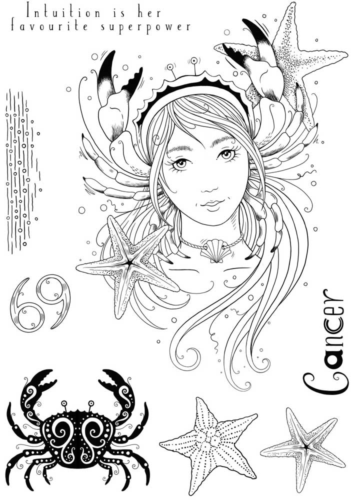 Pink Ink Designs Clear Stamp Set - Cancer The Psychic [PI220] - Image 2