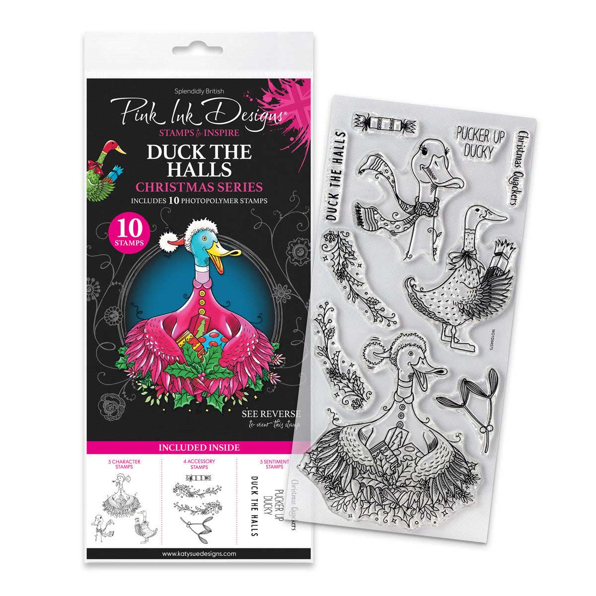 Pink Ink Designs Clear Stamp Set - Duck The Halls [07-0007-PI]