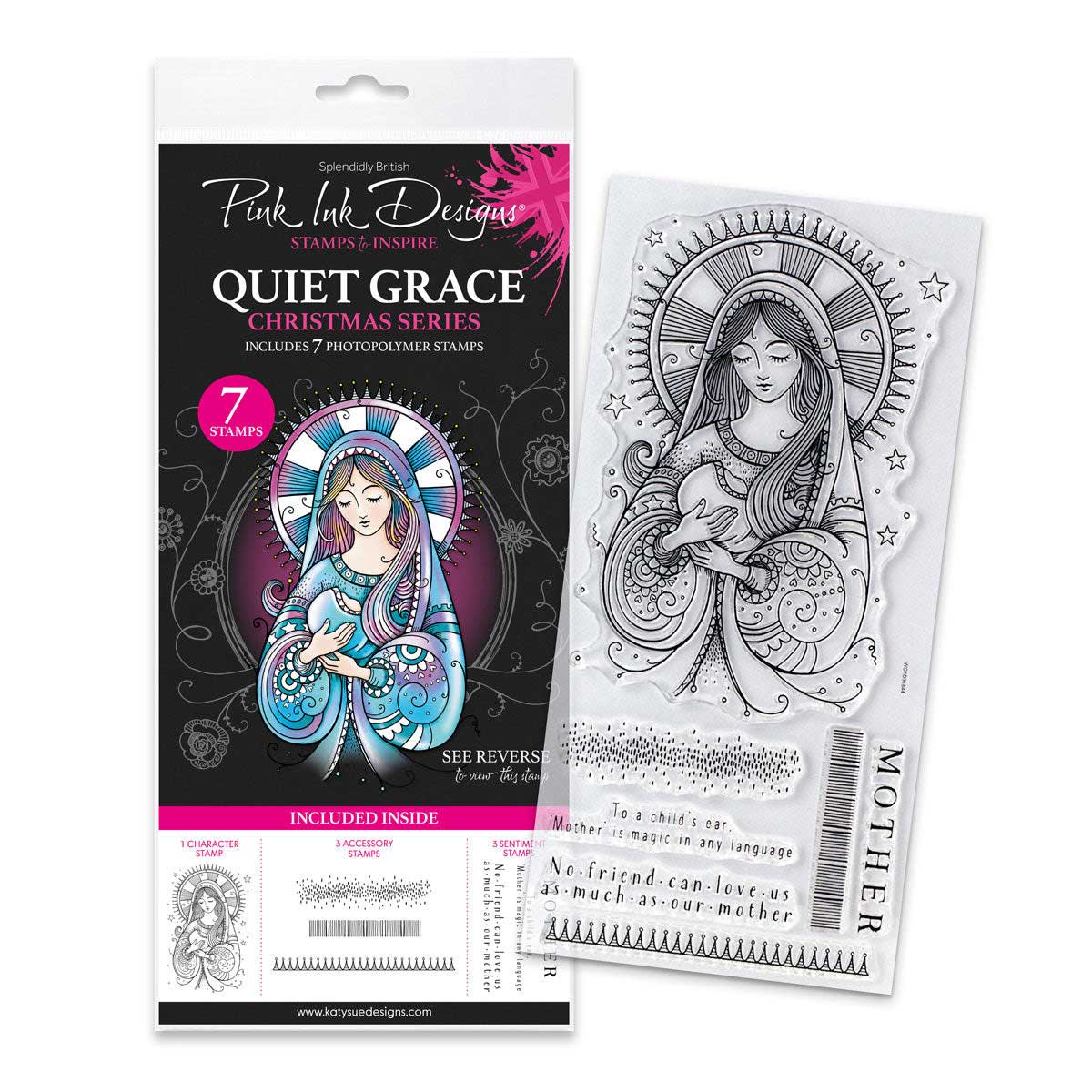 Pink Ink Designs Clear Stamp Set - Quiet Grace [07-0011-PI]