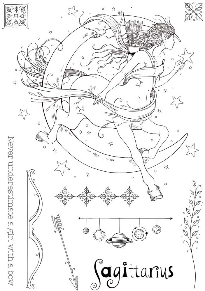 Pink Ink Designs Clear Stamp Set - Sagittarius [PI234] - Image 2