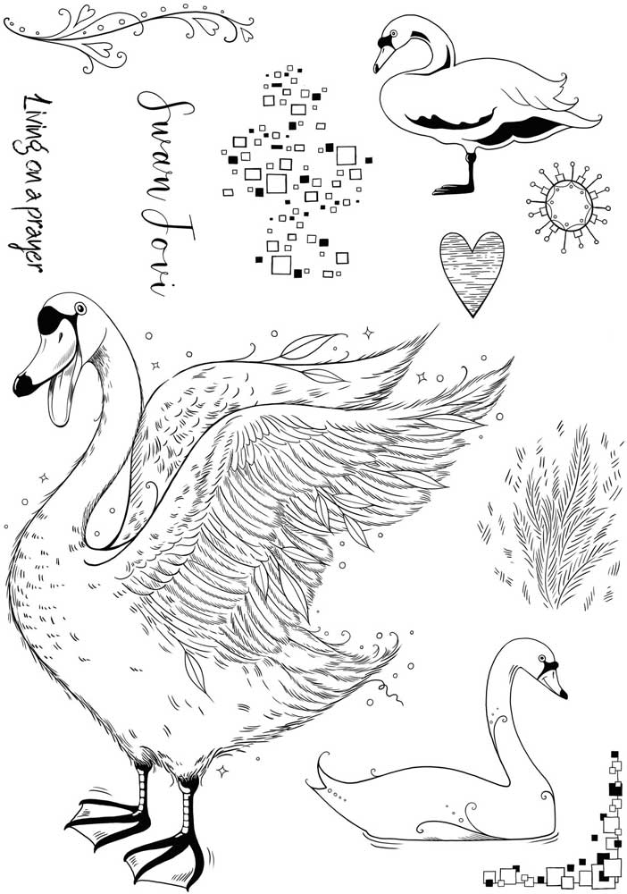 Pink Ink Designs Clear Stamp Set - Swan Jovi [PI227] - Image 2