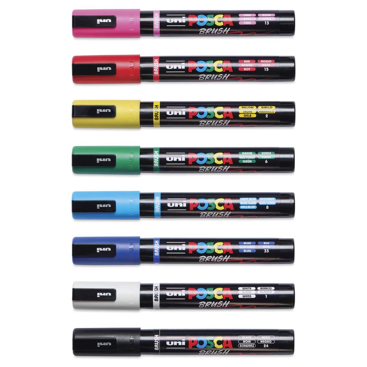POSCA Paint Pens Brush Tip PC-5BR -  Set Of 8 [PX312364000] - Image 2