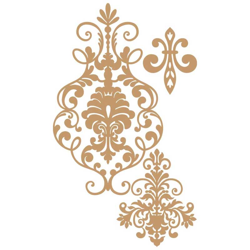 Prima Decorative Chipboard - Elegant Damask [647315] - Joggles.com