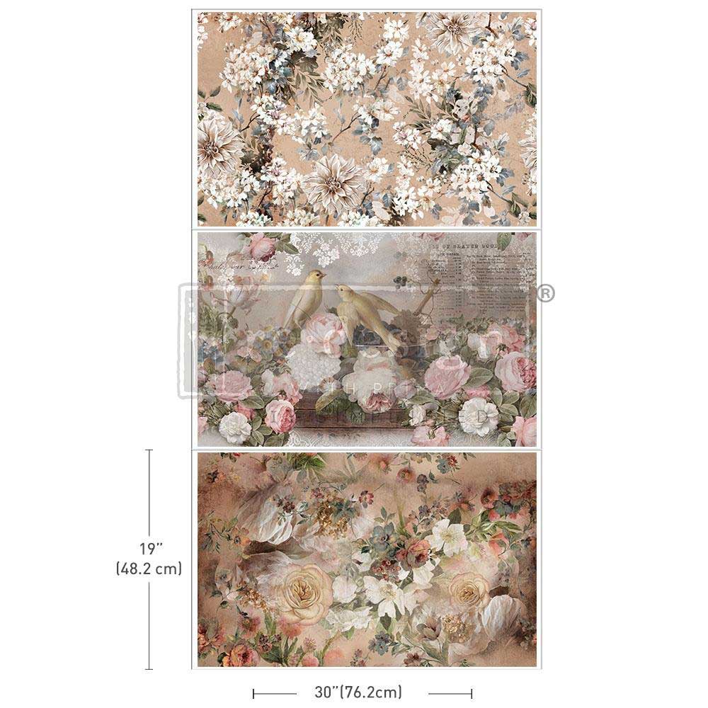 Prima Re-Design Découpage Décor Tissue Paper - Romance In Bloom [666460]