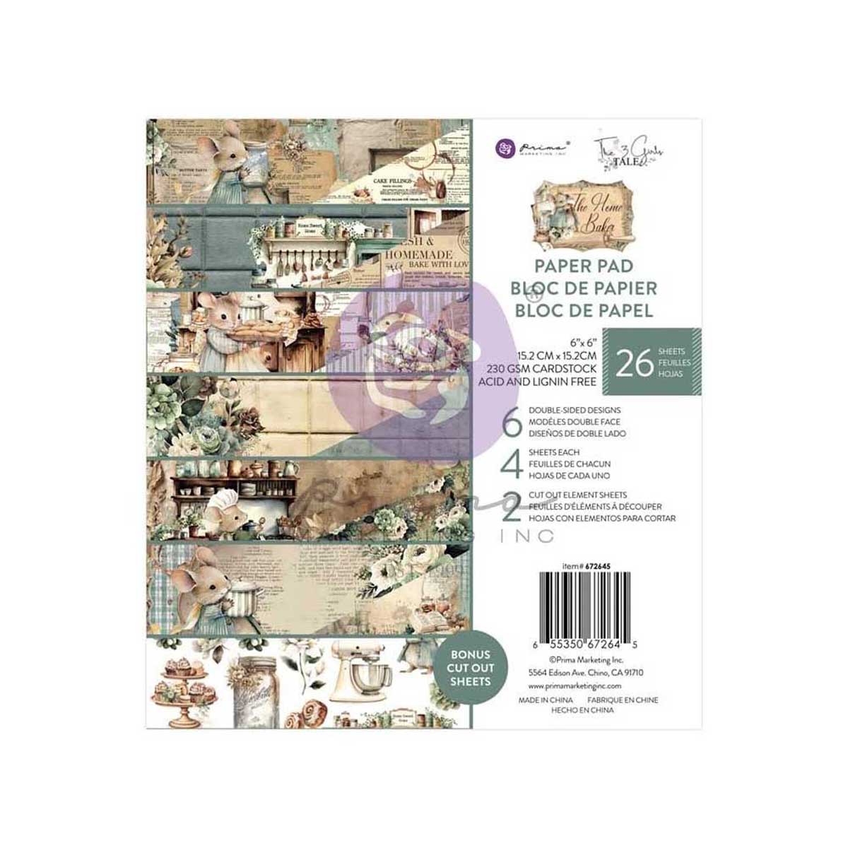 Prima The Home Baker Collection - 6" x 6" Paper Pad [672645]