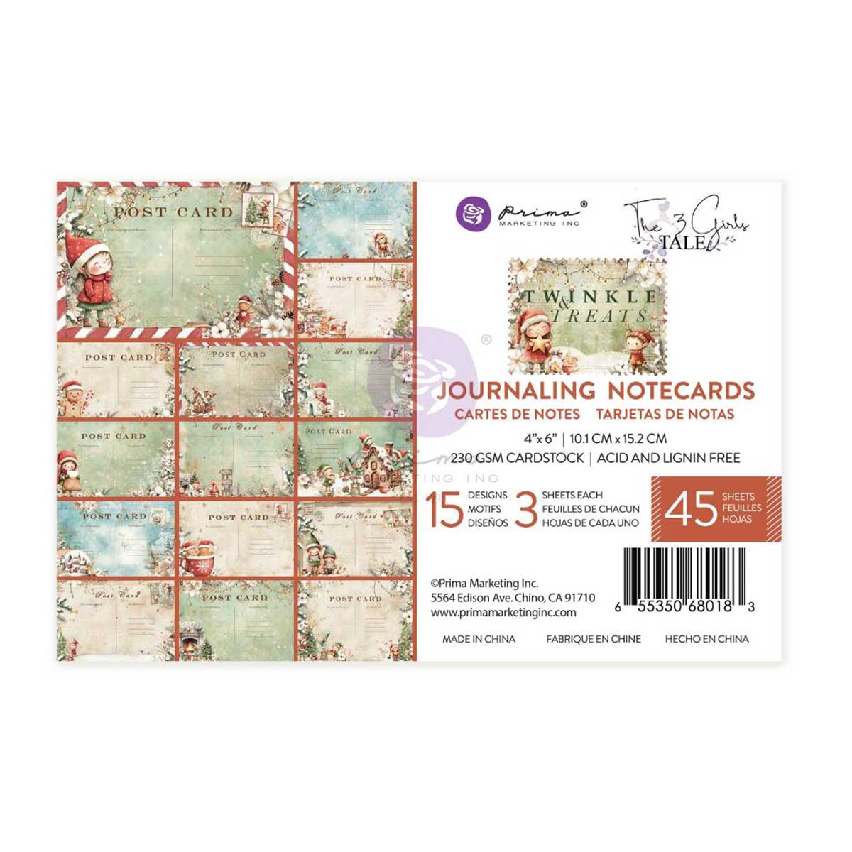 Prima Twinkle Treats Collection - 6" x 4" Journaling Notecards [680183]