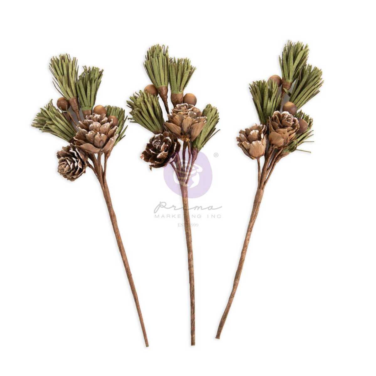 Prima Twinkle Treats Collection - Paper Flowers - Evergreen Sprigs [680305] - Image 2