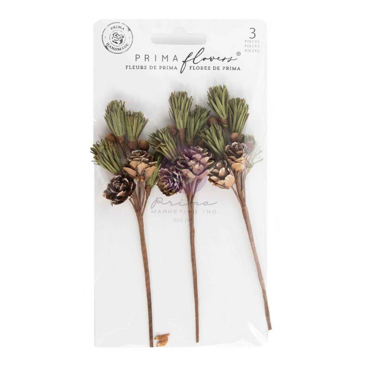 Prima Twinkle Treats Collection - Paper Flowers - Evergreen Sprigs [680305]