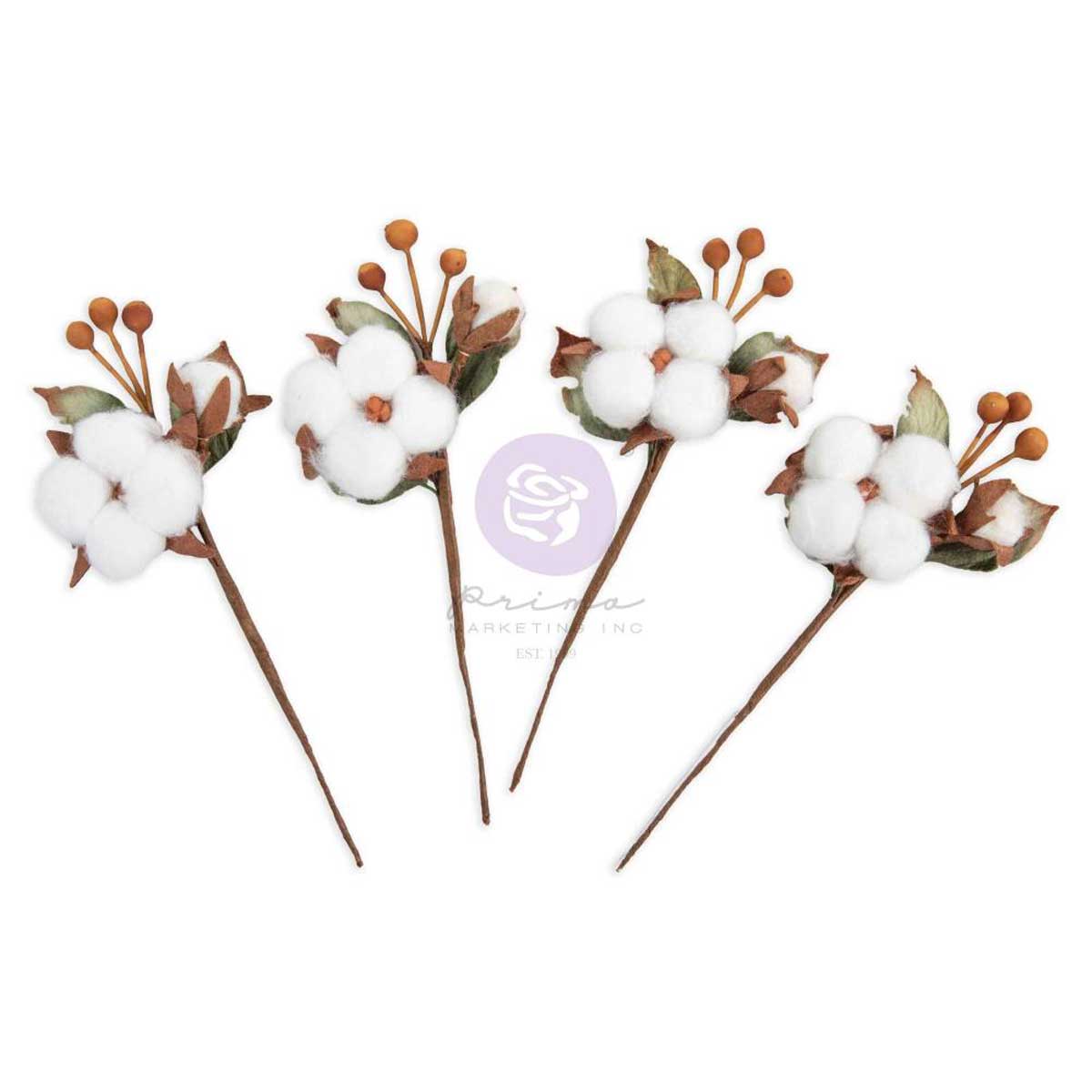 Prima Twinkle Treats Collection - Paper Flowers - Snowy Cotton [680350] - Image 2