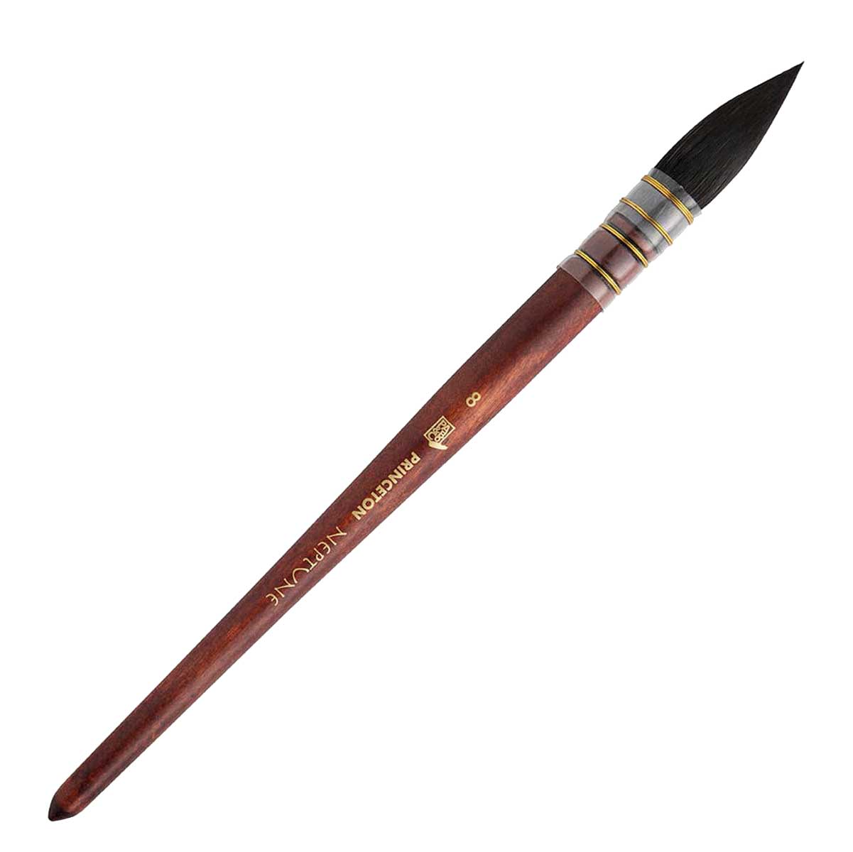 Princeton Neptune Synthetic Squirrel Quill Brush - Short Handle, Size 8 [4750Q-8]