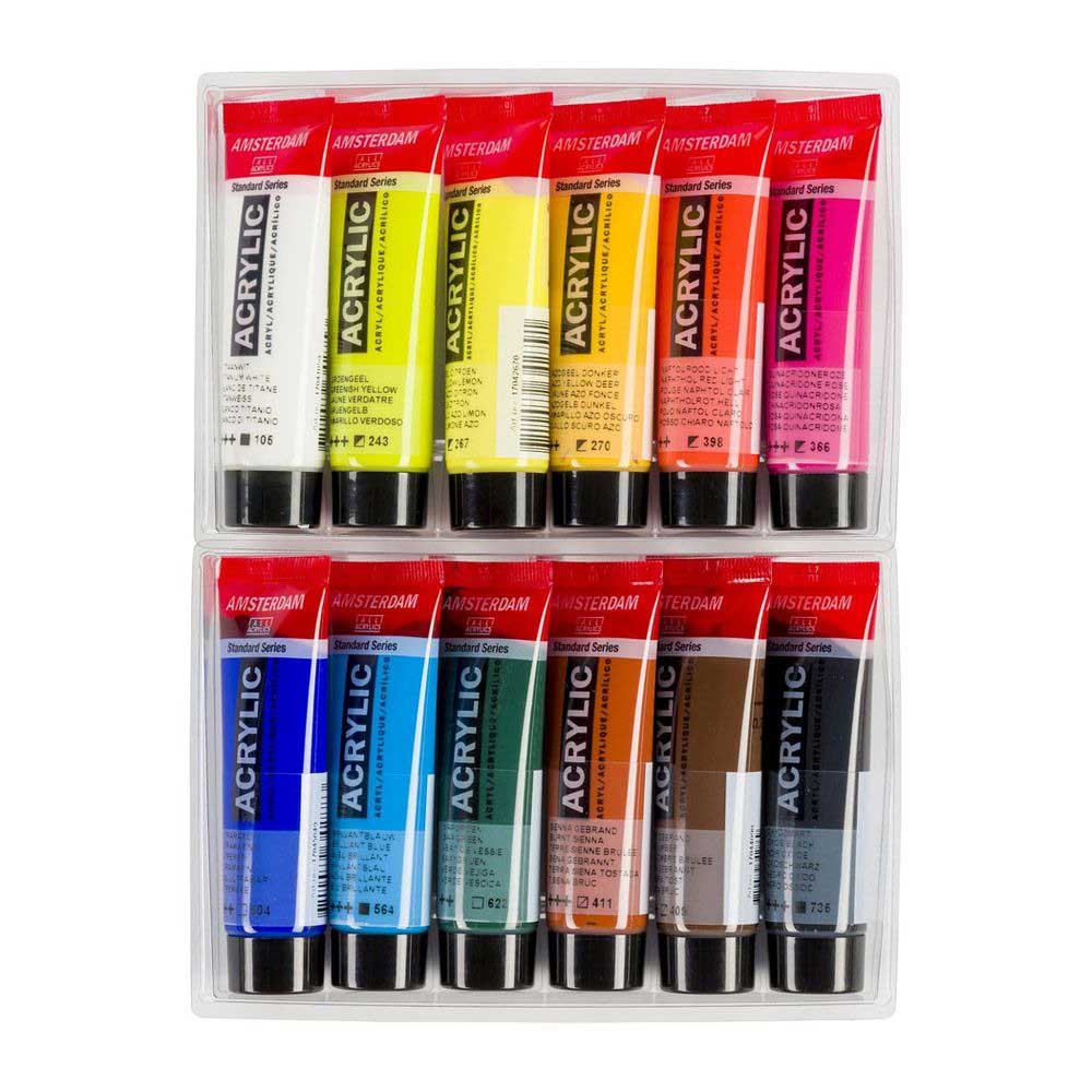 Royal Talens Amsterdam Acrylic Paint - Set Of 12 Landscape - 20ml Tubes [17820602] - Image 2