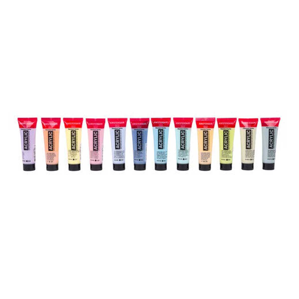 Royal Talens Amsterdam Acrylic Paint - Set Of 12 Pastel - 20ml Tubes [17820512] - Image 2