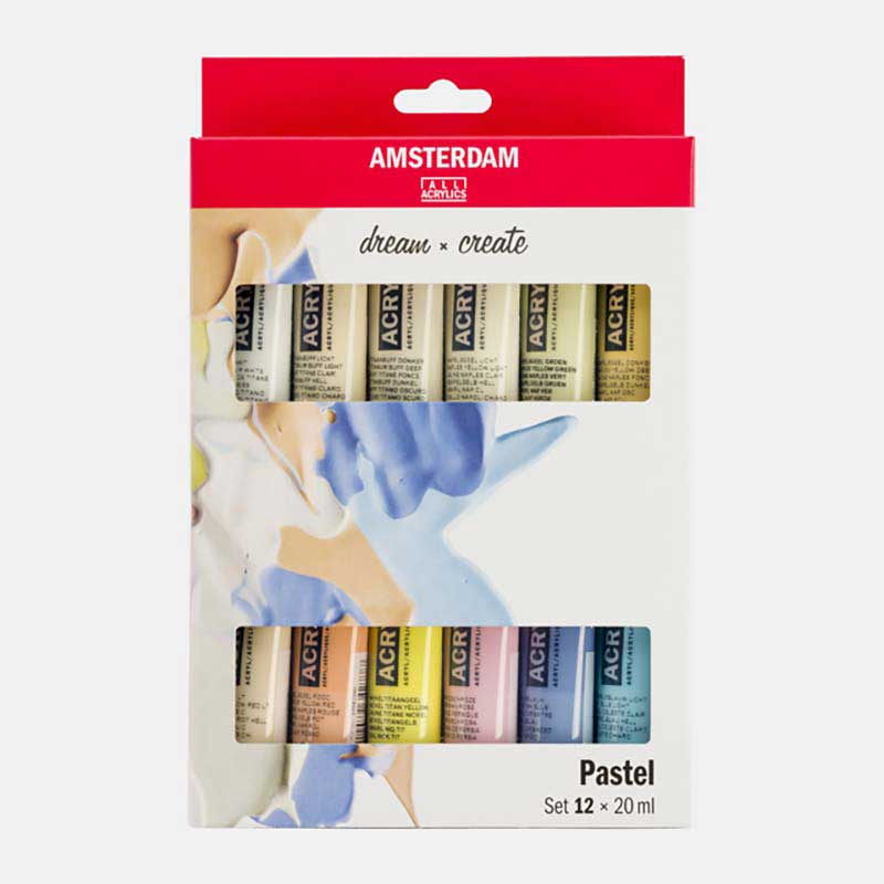 Amsterdam Acrylic Paint Set of 6 Colors, 20ml Tubes