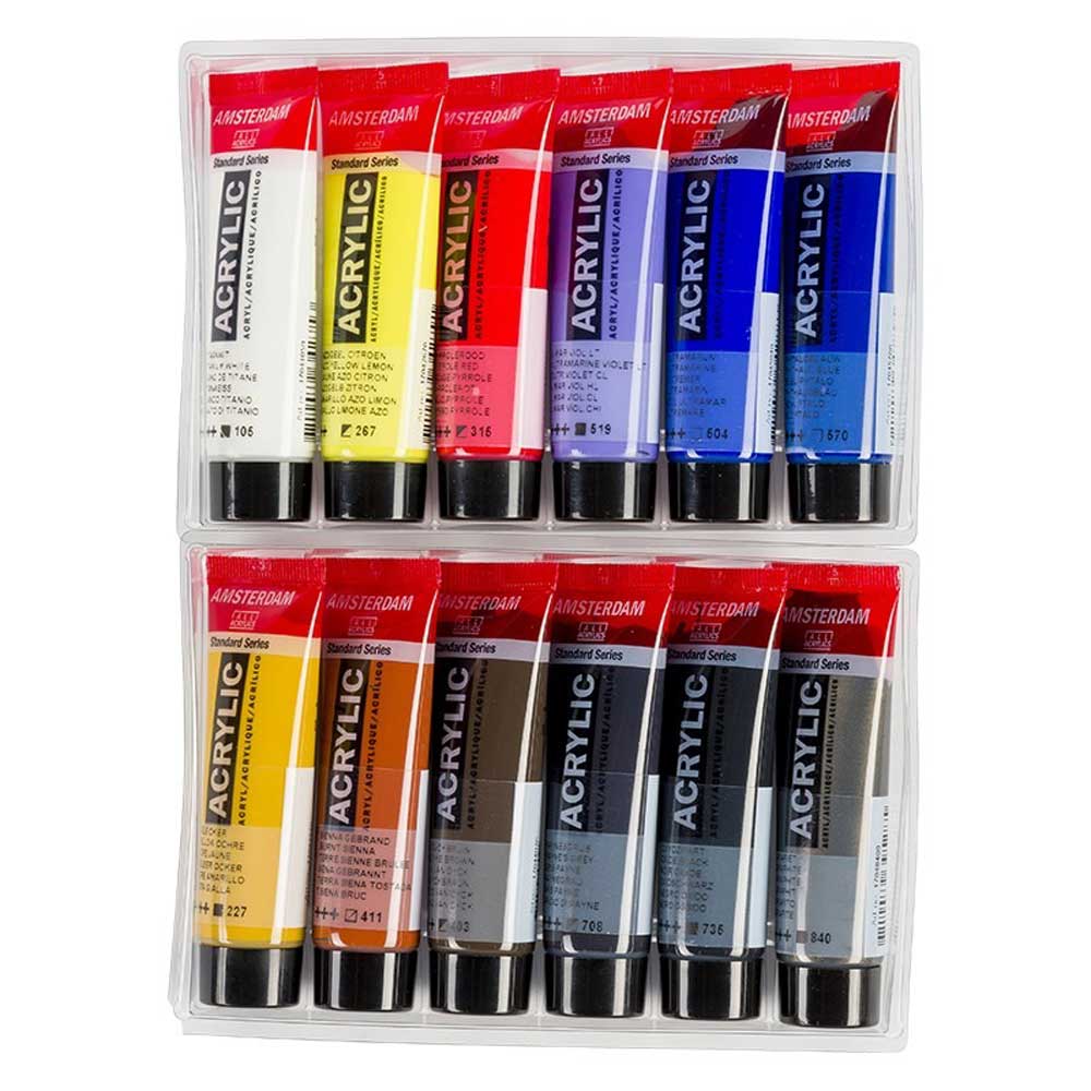 Royal Talens Amsterdam Acrylic Paint - Set Of 12 Urban Landscape - 20ml Tubes [17820603] - Image 2