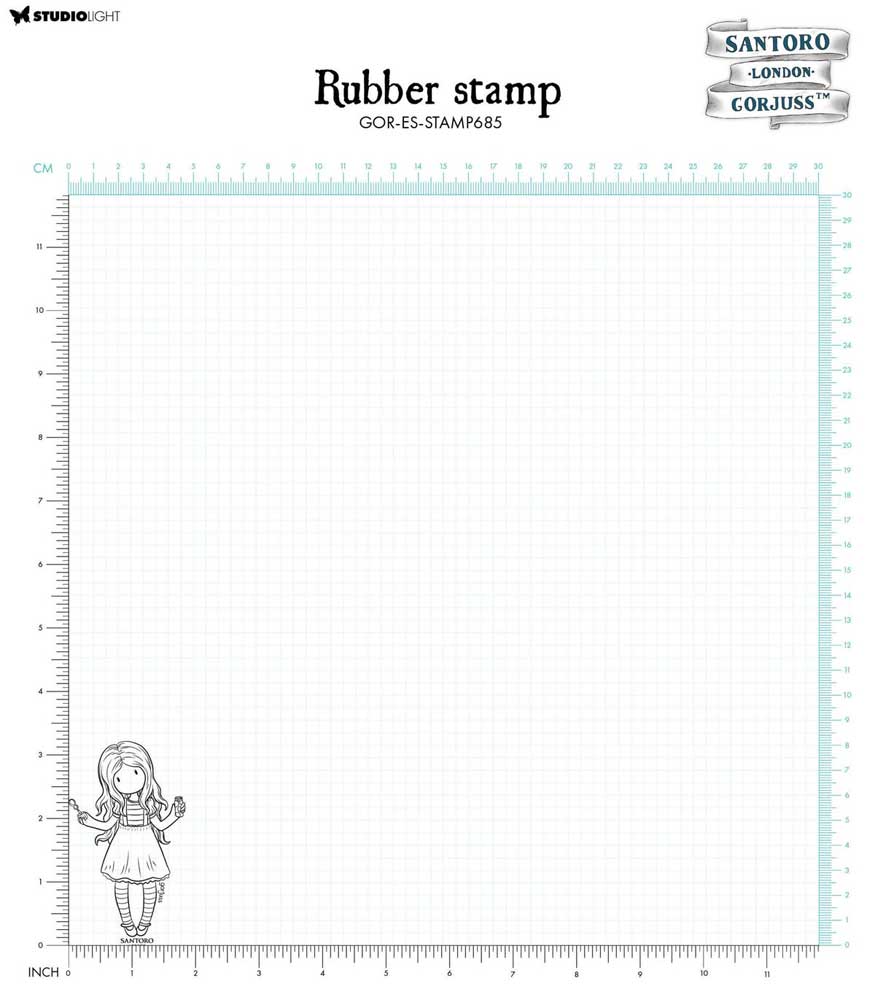Santoro London Gorjuss Collectable Rubber Stamp - #23 Living In A Bubble [GOR-ES-STAMP685] - Image 2