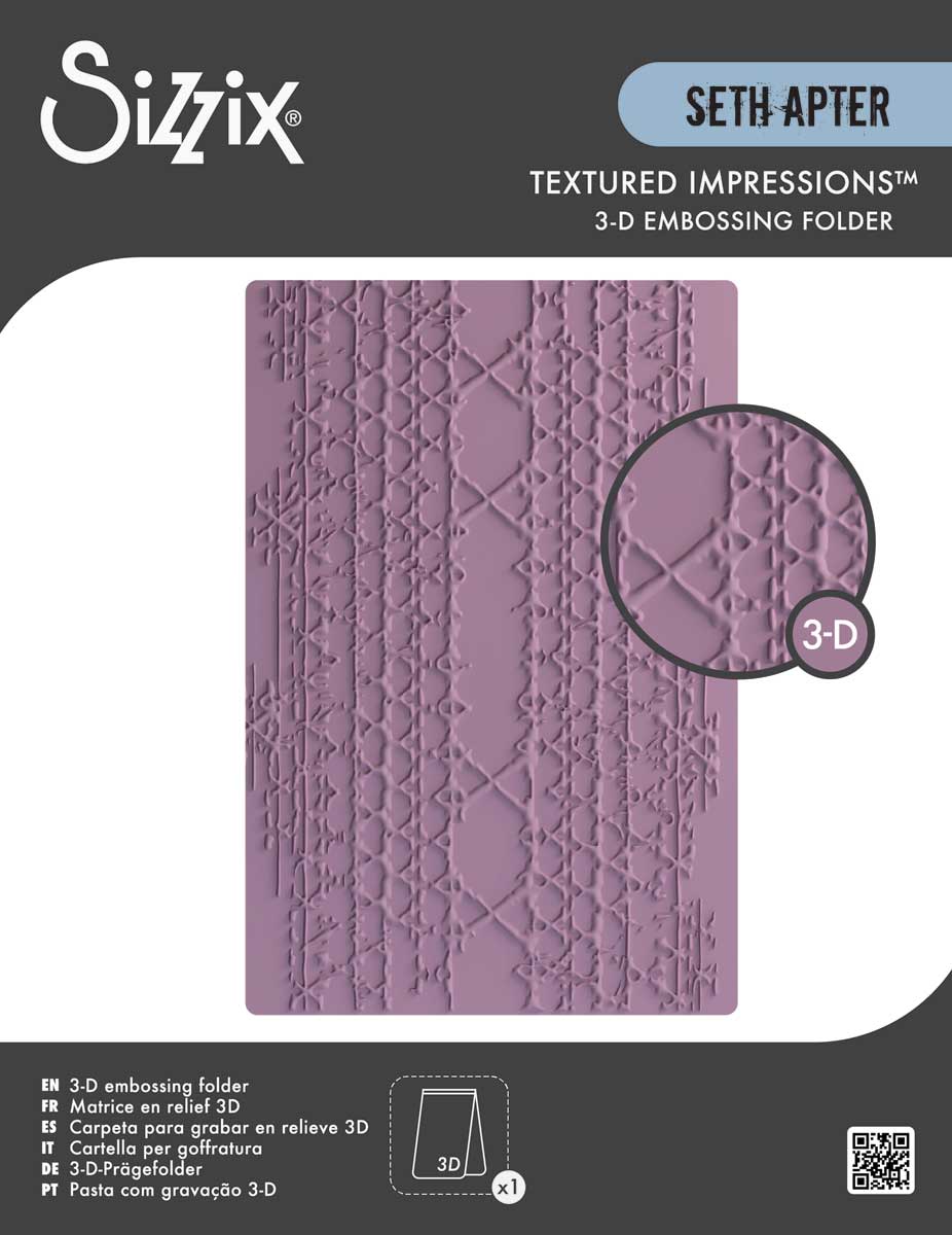 Seth Apter / Sizzix Textured Impressions 3D Embossing Folder - Magic Mesh [667049]