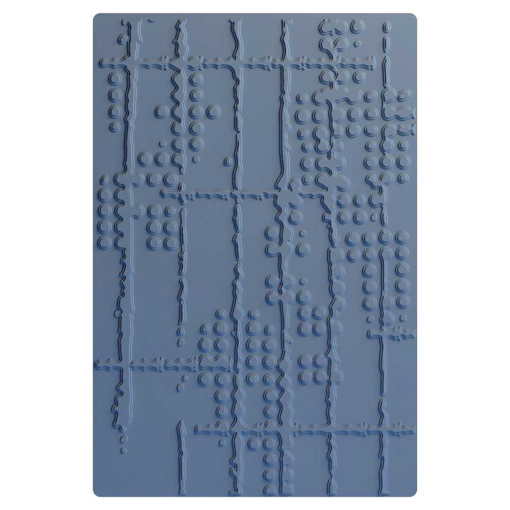 Seth Apter / Sizzix Textured Impressions Multi-Level Embossing Folder - Dot Matrix [666904] - Image 3