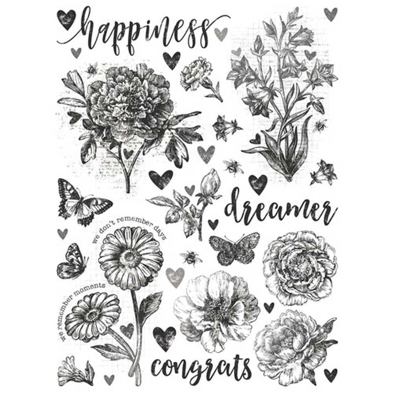 Simple Stories Simple Vintage Essentials Collection - Rub Ons - Botanicals [20425] - Image 2