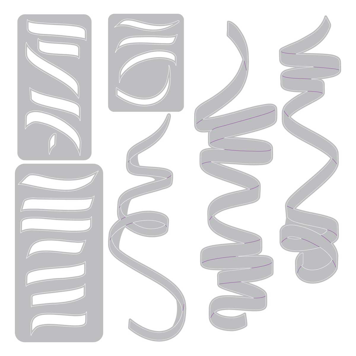 Sizzix 25th Birthday Collection - Tim Holtz Thinlits Dies - Celebration Streamers [667209] - Image 2