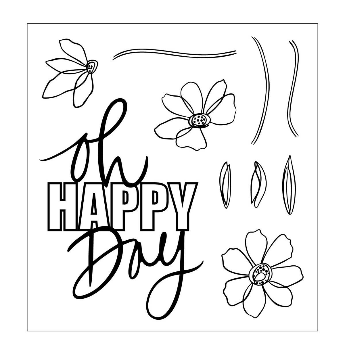 Sizzix 25th Birthday Collection - Vicki Boutin Stamps & Thinlits - Oh Happy Day [667134] - Image 3