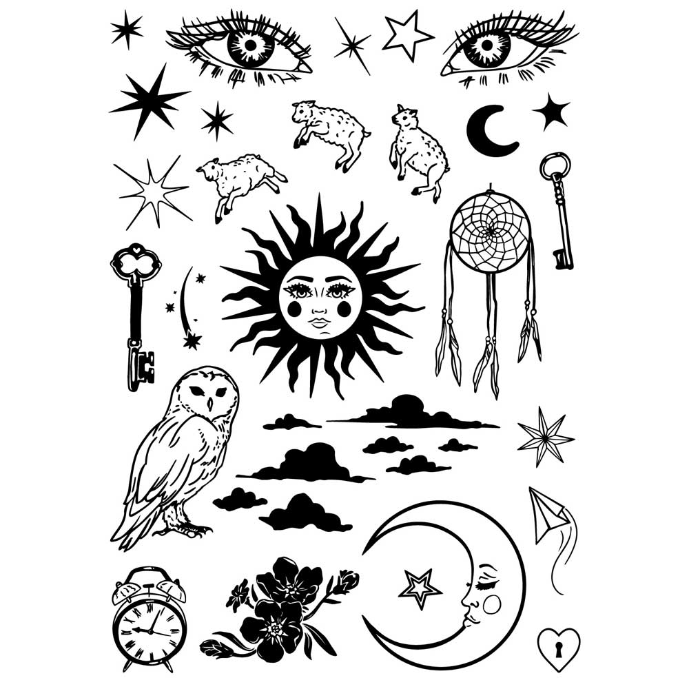 Sizzix Studio - Layered Stencil & Stamp Set - Dreamscape [666855] - Image 2