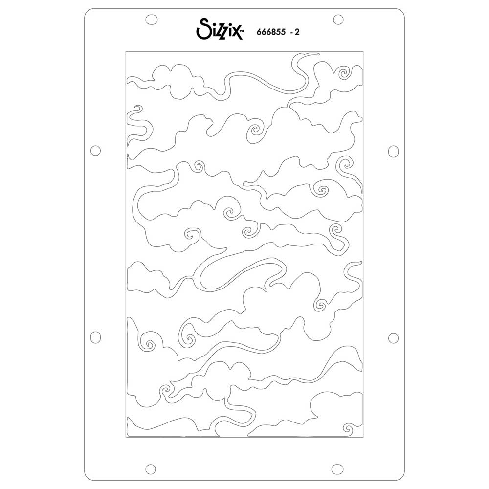 Sizzix Studio - Layered Stencil & Stamp Set - Dreamscape [666855] - Image 4