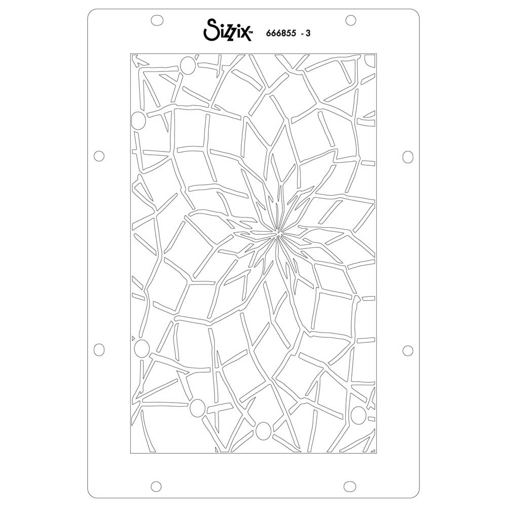 Sizzix Studio - Layered Stencil & Stamp Set - Dreamscape [666855] - Image 5