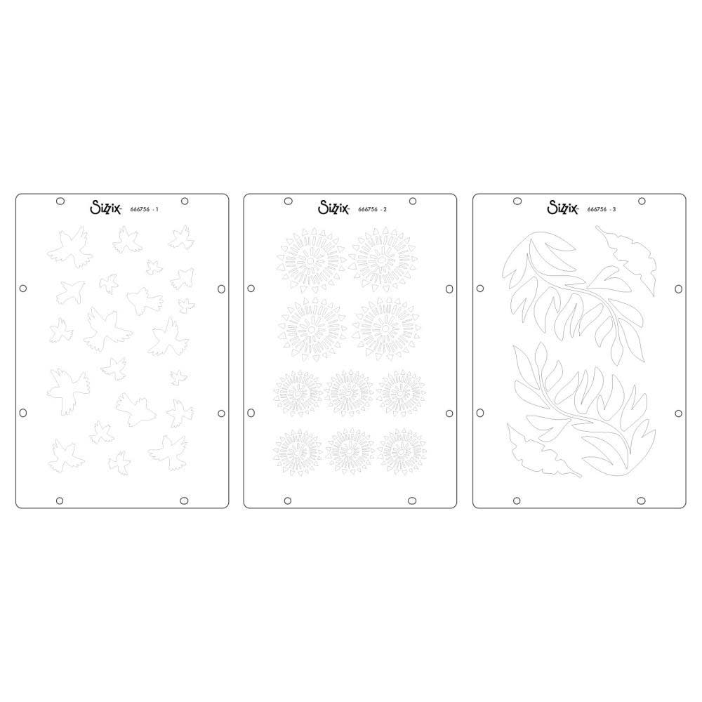 Sizzix Studio - Layered Stencil & Stamp Set - Ikigai [666756] - Image 2