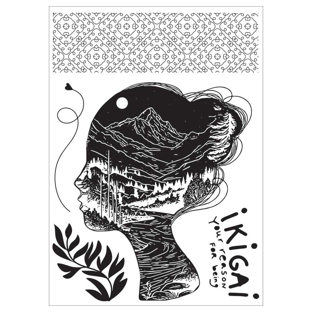 Sizzix Studio Layered Stencil & Stamp Set Ikigai [666756]