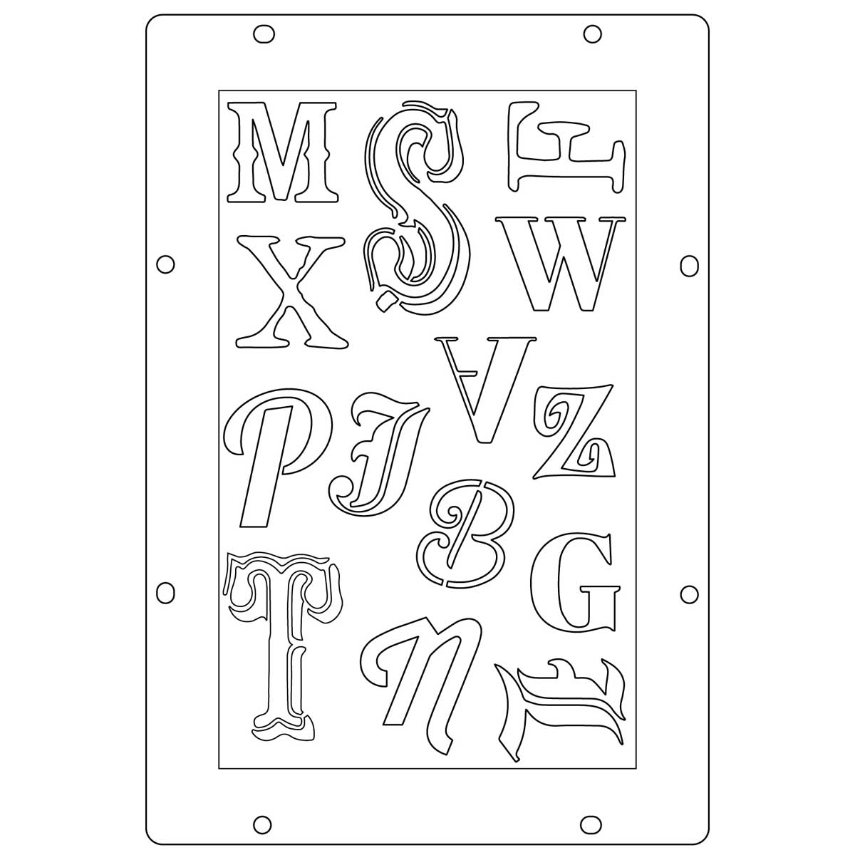 Sizzix Studio - Layered Stencil & Stamp Set - Mark Montano, My Favorite Things [666954] - Image 3
