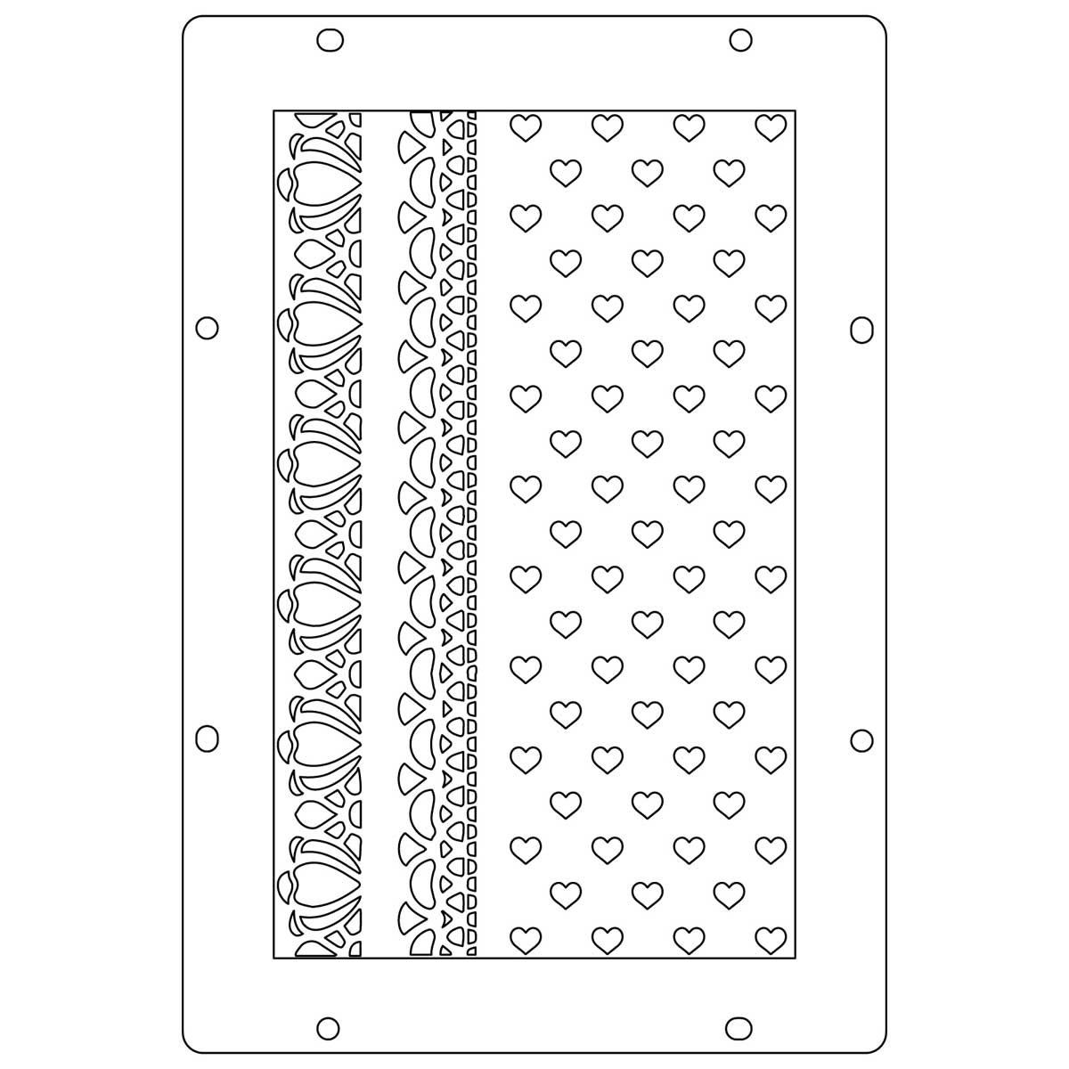Sizzix Studio - Layered Stencil & Stamp Set - Mark Montano, Stitches [666955] - Image 3