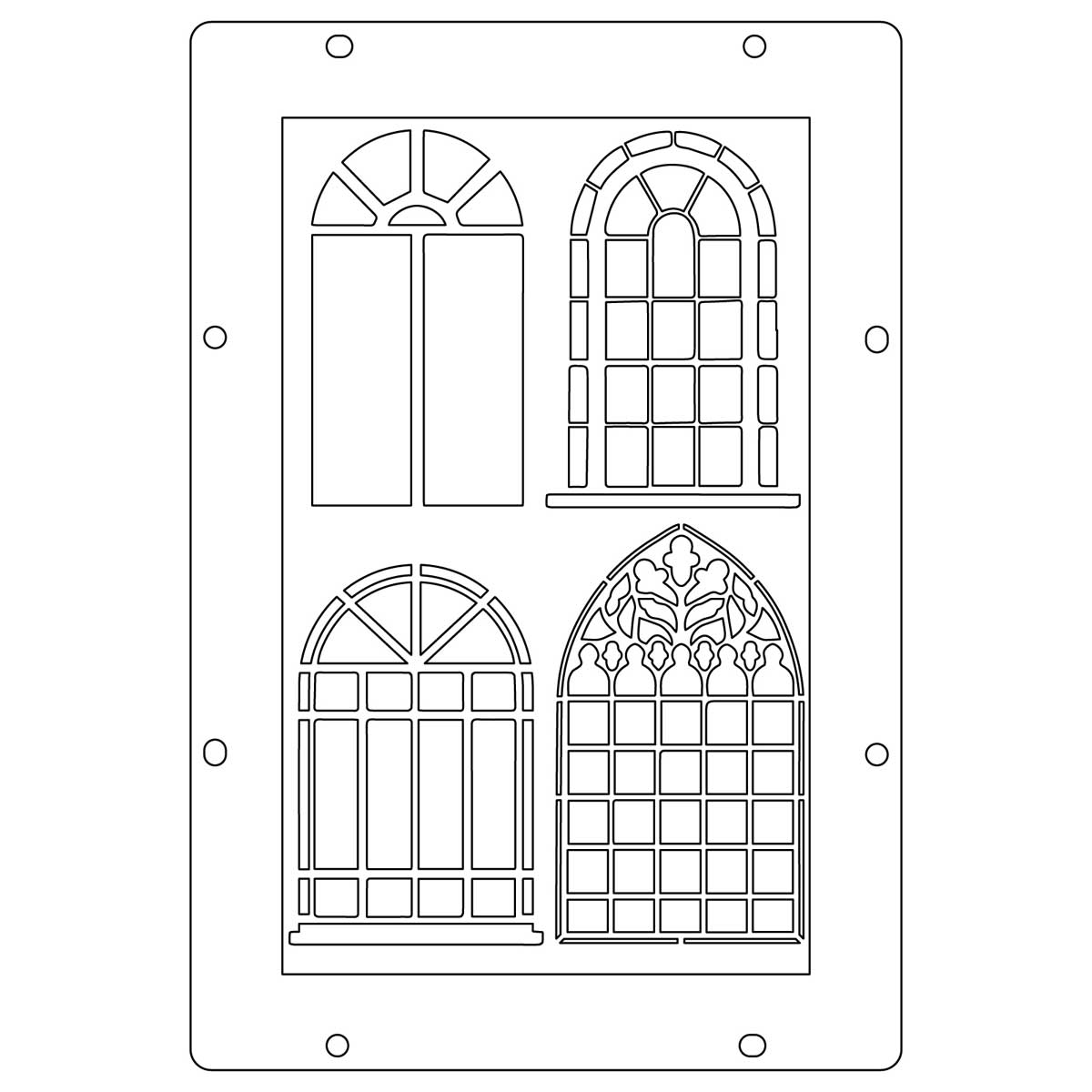 Sizzix Studio - Layered Stencil & Stamp Set - Mark Montano, Weather Wonder [666956] - Image 3