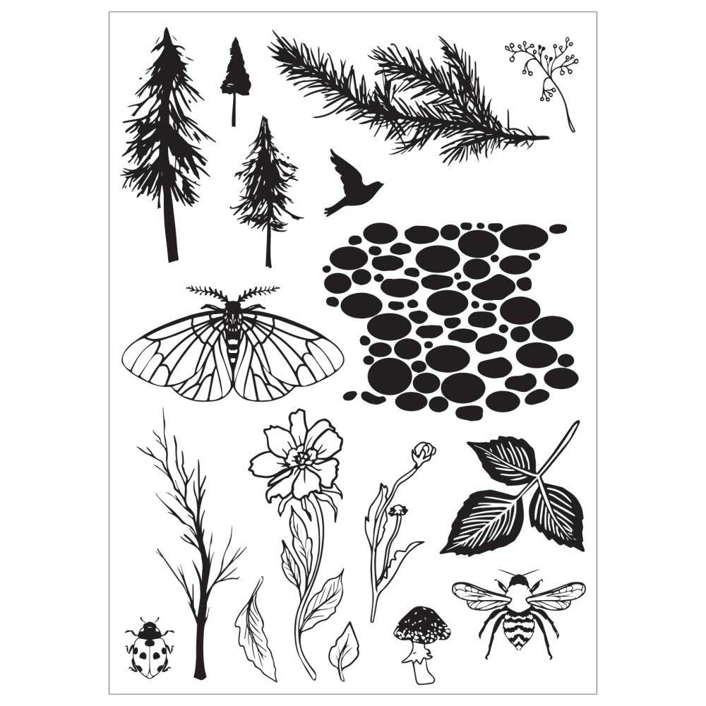Sizzix Studio - Layered Stencil & Stamp Set - Nature [666761] - Image 3