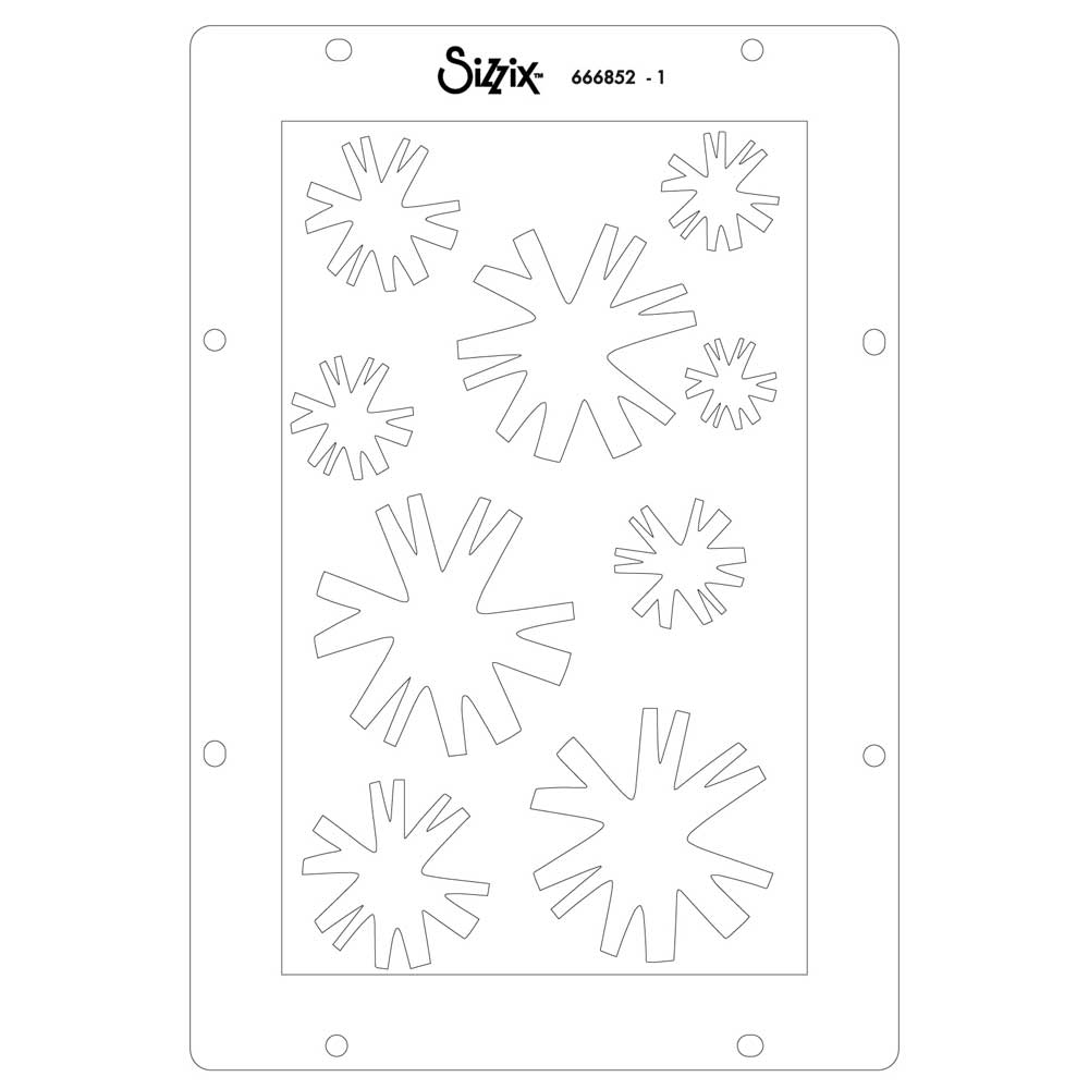 Sizzix Studio - Layered Stencil & Stamp Set - Strength In Numbers [666852] - Image 3