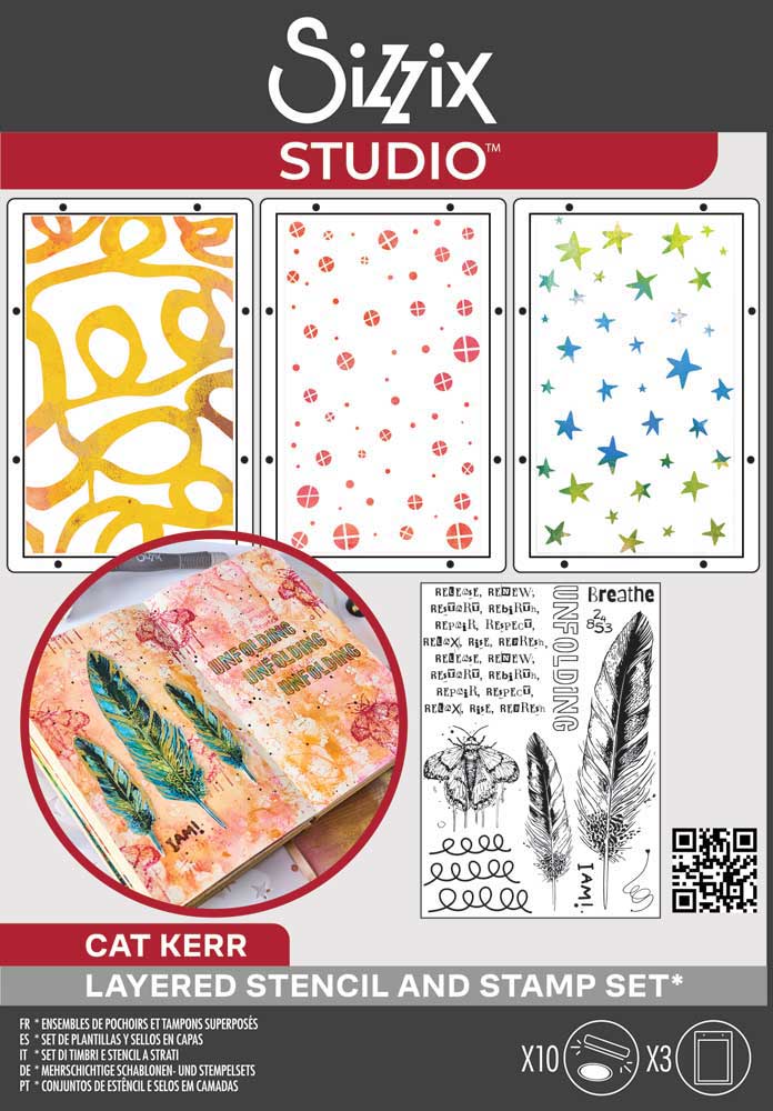 Sizzix Studio - Layered Stencil & Stamp Set - The Rs Have It [666853]