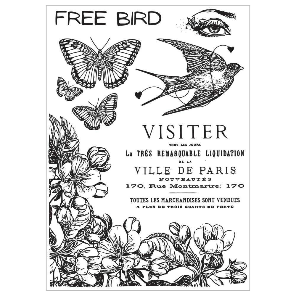 Sizzix Studio - Layered Stencil & Stamp Set - The Visiter [666758] - Image 3