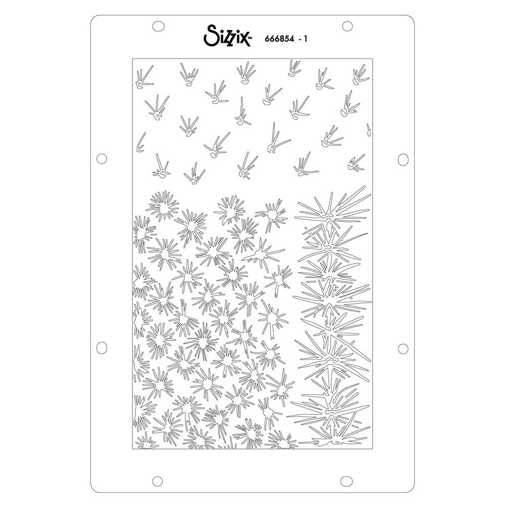 Sizzix Studio - Layered Stencil & Stamp Set - Western [666854] - Image 3