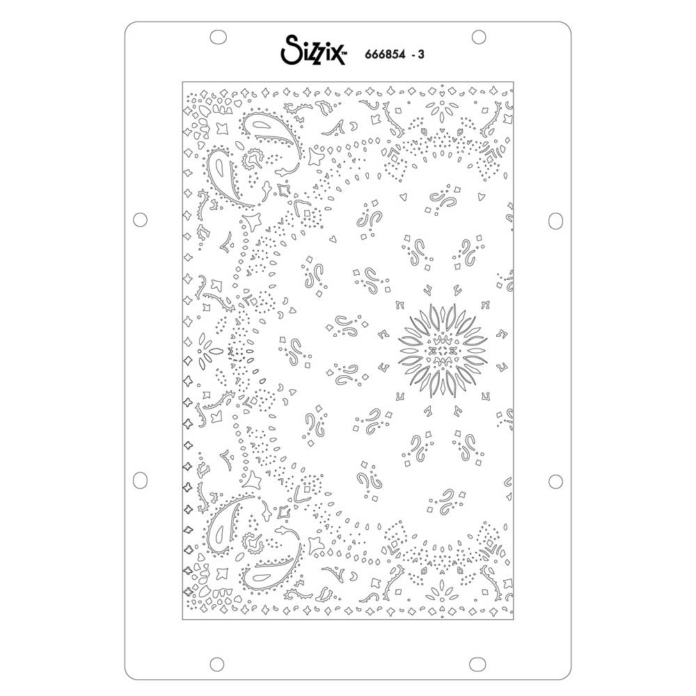 Sizzix Studio - Layered Stencil & Stamp Set - Western [666854] - Image 5