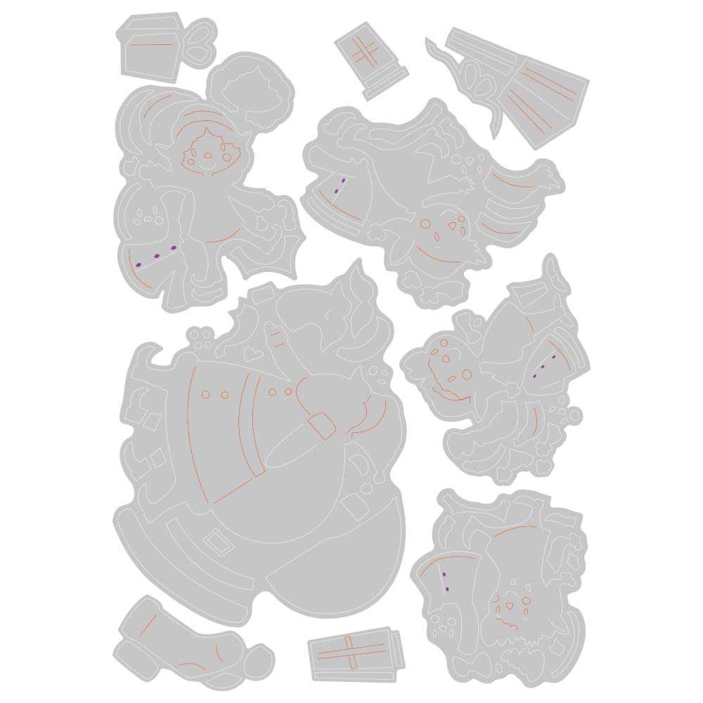 Sizzix Thinlits By Josh Griffiths - Santa & Elves [666448] - Image 2