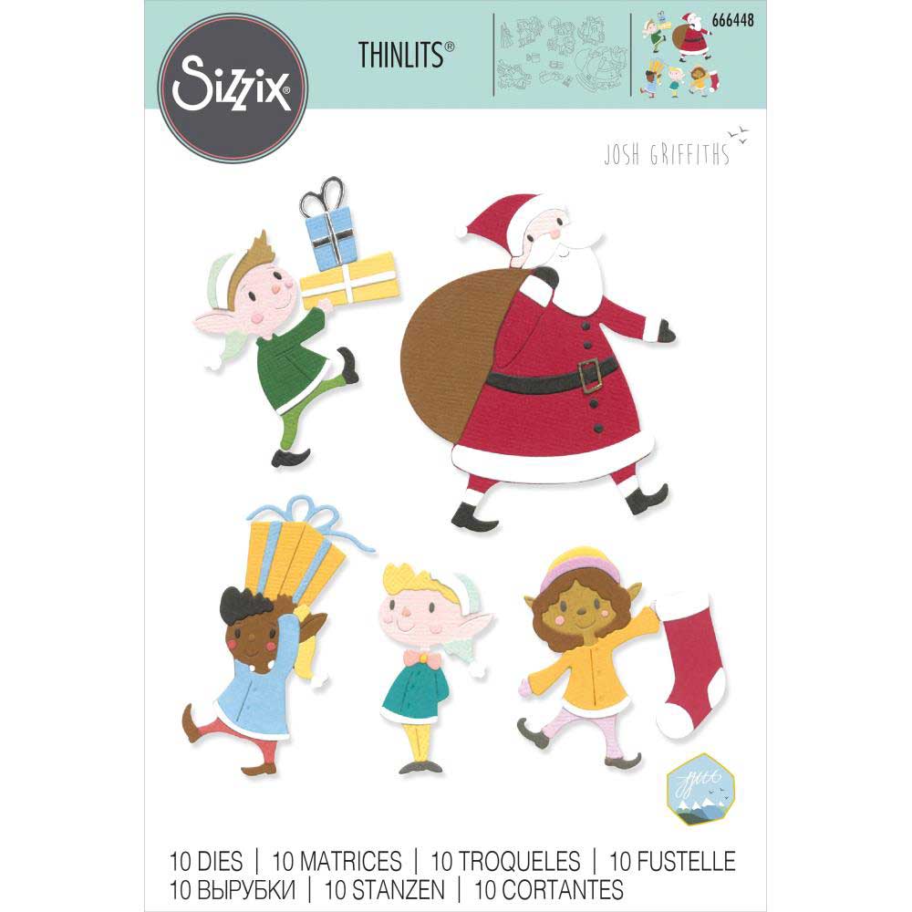 Sizzix Thinlits By Josh Griffiths Santa & Elves [666448]